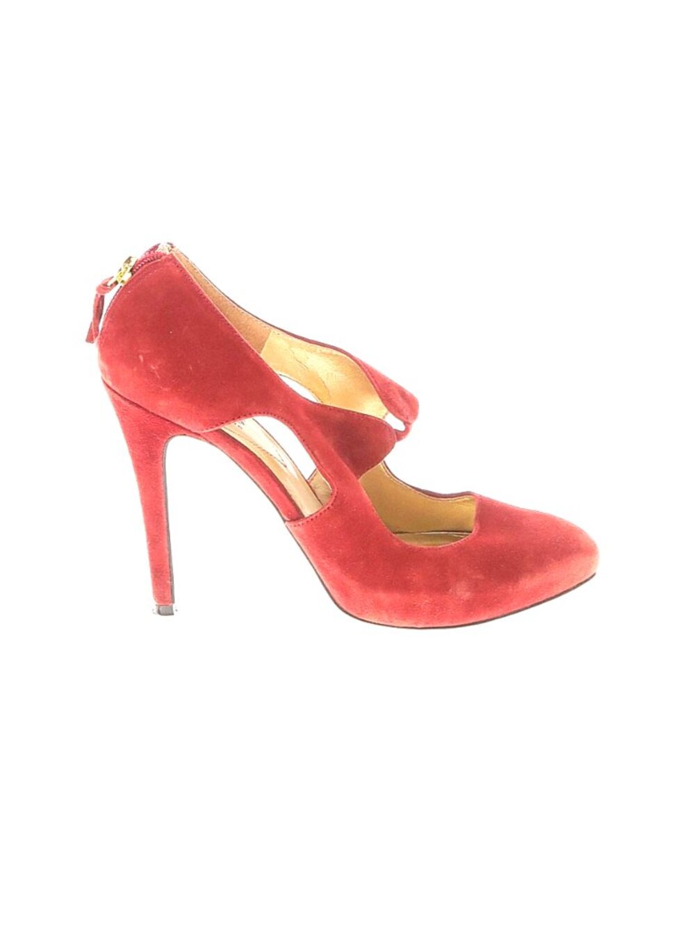 Guess By Marciano "Ramba" Red Suede Cutout Pump - Size 6-1/2